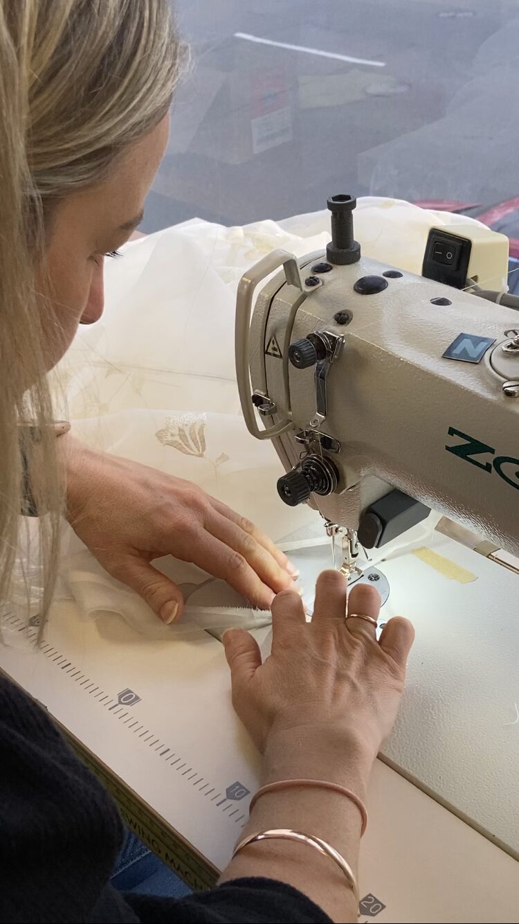 Finishing the hem
