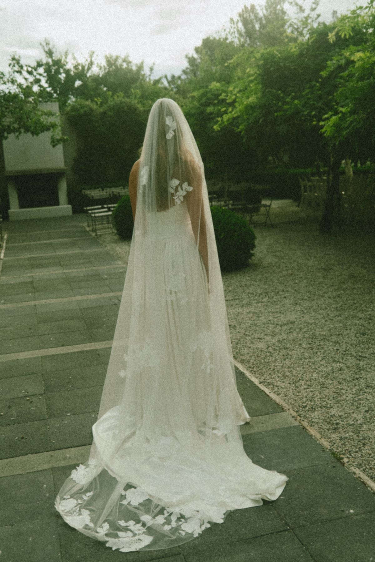 Flora big flower veil film