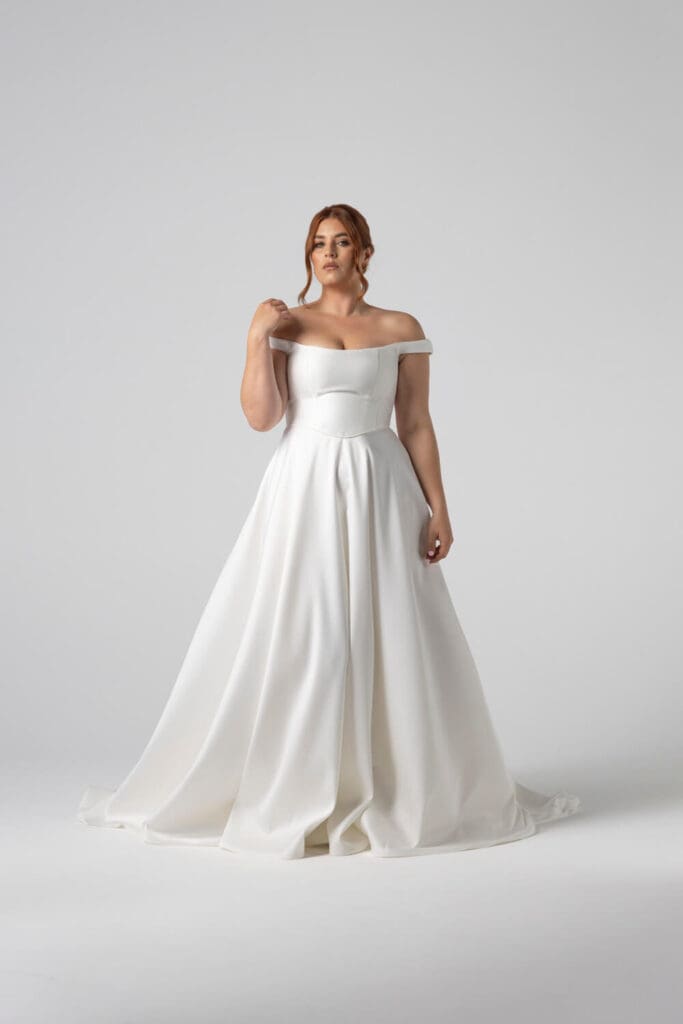 Claudette A-line wedding dress by Gown + Altar
